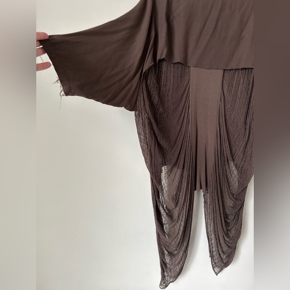 Raquel Allegra | backless shredded long button down - Picture 7 of 12